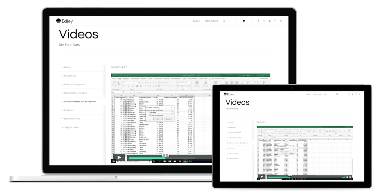 Excel Online Kurs - Videos
