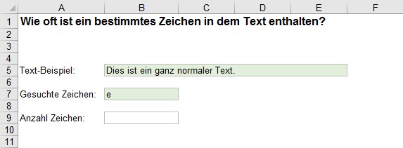 Anzahl Zeichen im Textstring - 1