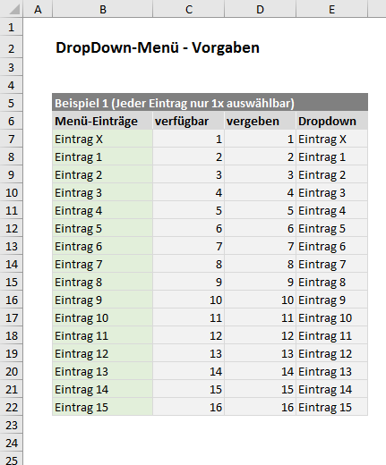 dropdown einmalauswahl 1