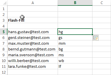 Die neue Funktion “Flash Fill” in Excel 2013